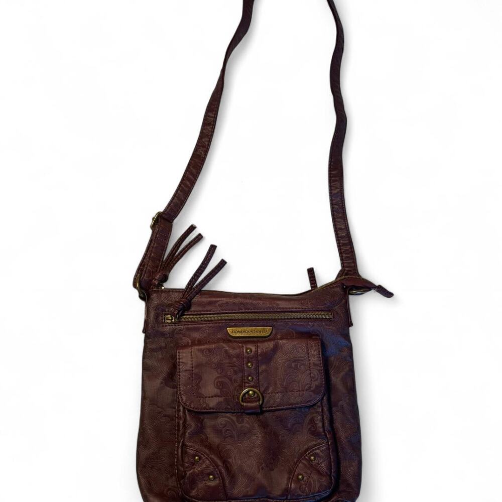 Stone mountain leather crossbody bag